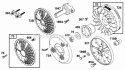 Flywheels Screens Fan Diagram and Parts List for 290447-0041-01  Briggs and Stratton Engine